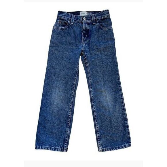 Gap Kids Girls Blue Jeans Easy Fit 7 Slim Medium Wash 5 Pocket EUC - Picture 1 of 11